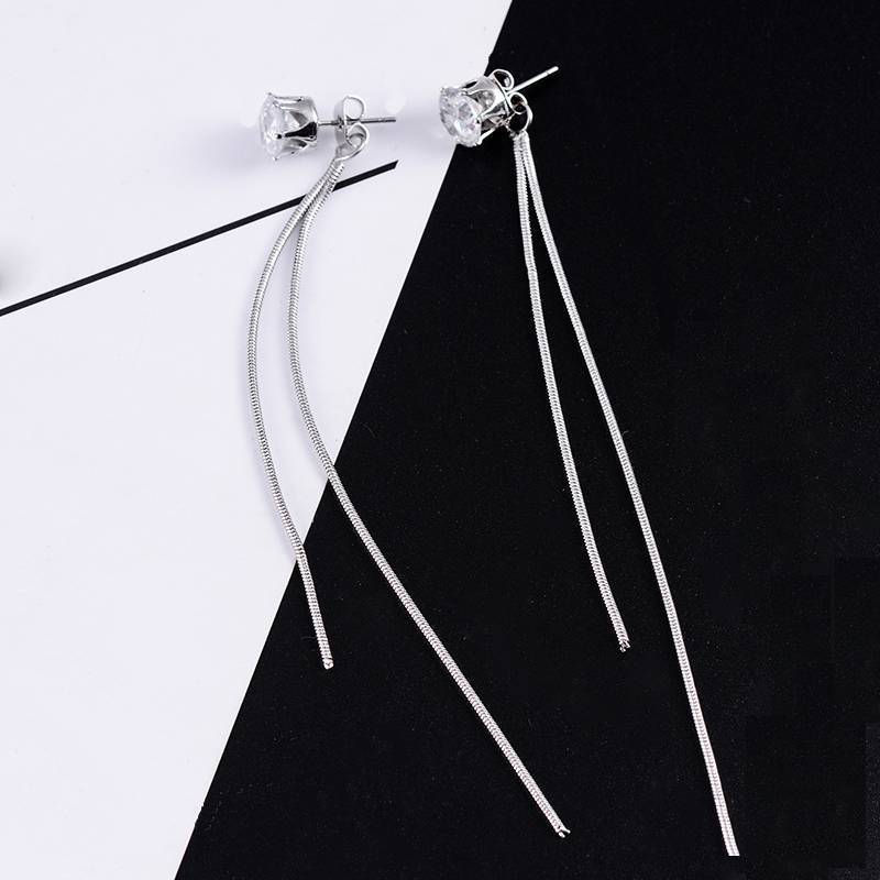 Korean Long Snake Chain Earring Drop Earrings SUKI Official Store Store