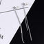 Korean Long Snake Chain Earring Drop Earrings SUKI Official Store Store ABS white gold color