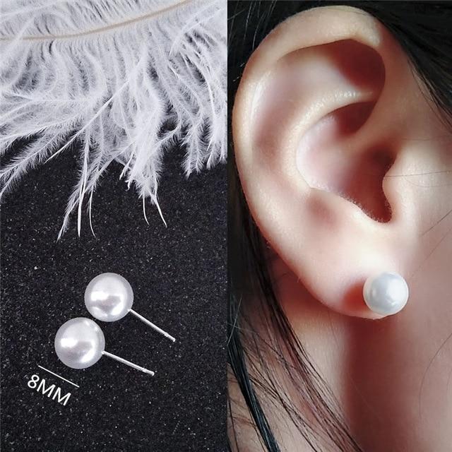 Korean Vintage Pearls Earrings Stud Earrings YIMLOI JEWELRY Retro Store Pearl