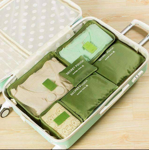 Large Capacity Luggage Nylon Travel Bag Packing Cube Travel Bags T-Toff Official Store Green