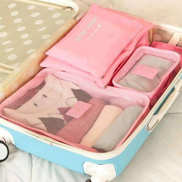 Large Capacity Luggage Nylon Travel Bag Packing Cube Travel Bags T-Toff Official Store Pink