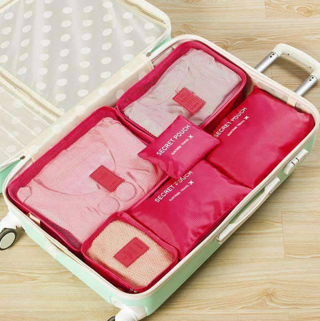 Large Capacity Luggage Nylon Travel Bag Packing Cube Travel Bags T-Toff Official Store Red