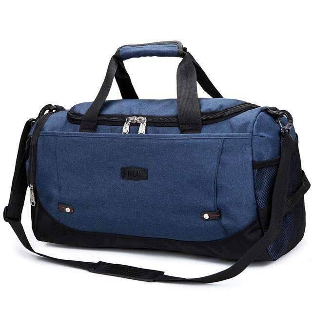 Large Capacity Multifunctional Luggage Nylon Travel Bag Travel Bags SCIONE FASHION Blue
