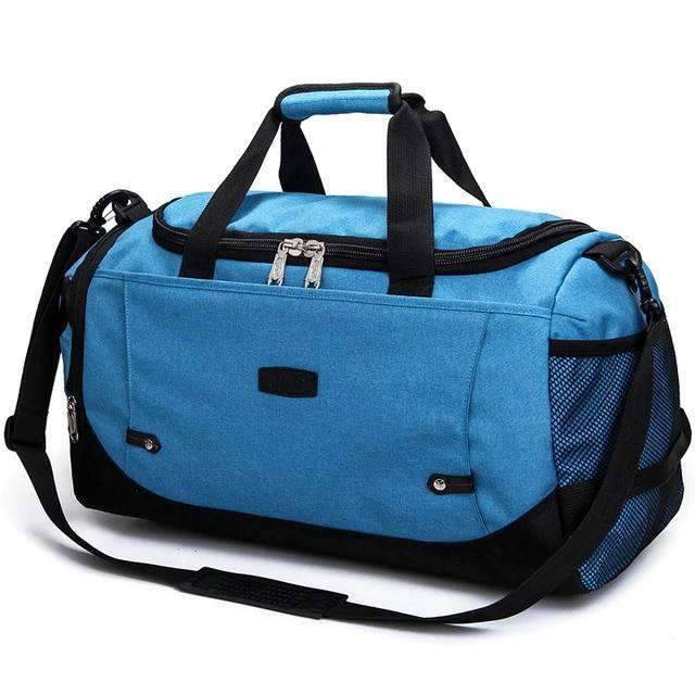 Large Capacity Multifunctional Luggage Nylon Travel Bag Travel Bags SCIONE FASHION Sky Blue