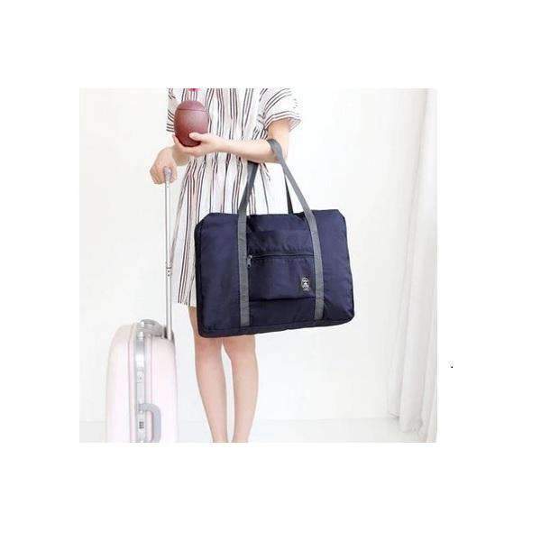 Large Capacity Suitcase Nylon Folding Duffle Travel Bag Travel Bags Good-bag Store Navy