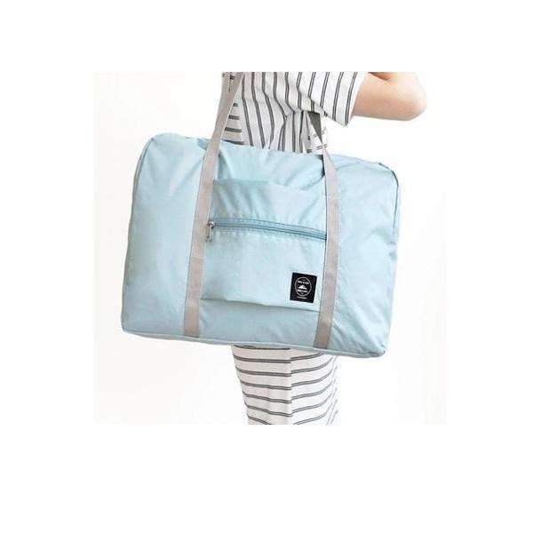 Large Capacity Suitcase Nylon Folding Duffle Travel Bag Travel Bags Good-bag Store Sky Blue
