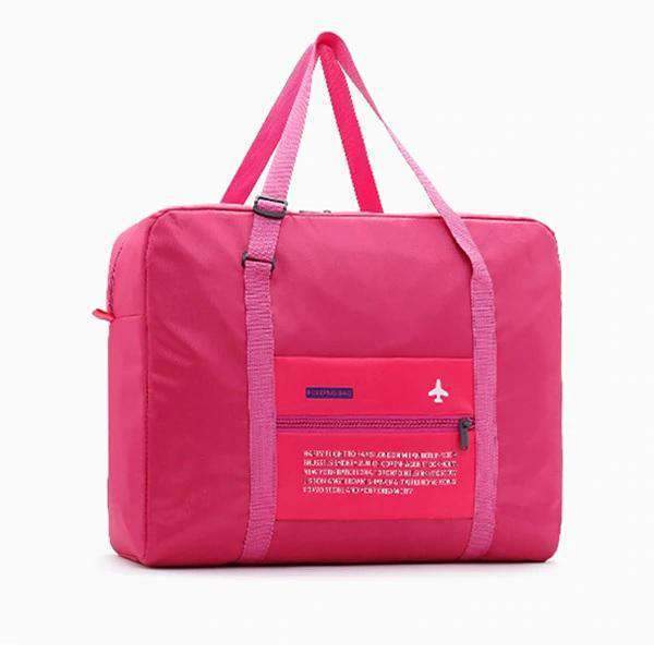 Large Capacity Suitcase Waterproof Folding Nylon Travel Bag Travel Bags NO.4 WHITE Store rose red