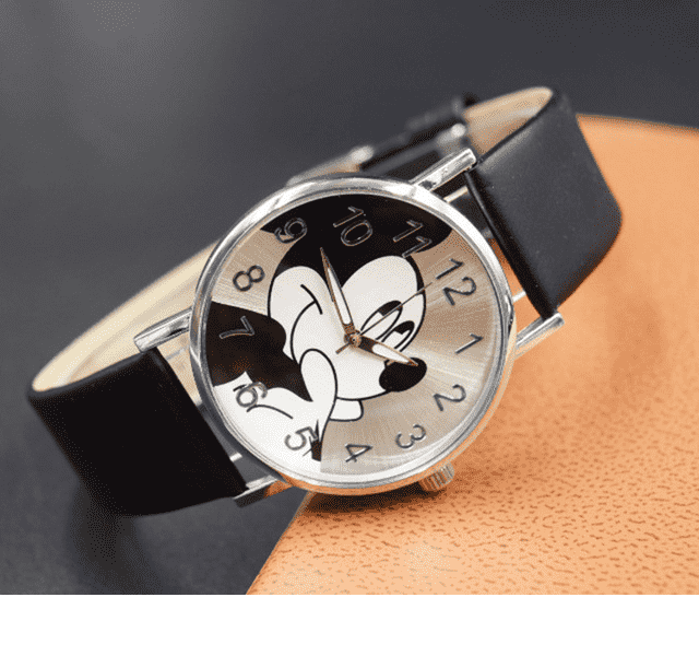 Leather Band Cute Cartoon Quartz Children’s Watch Children's Watches Li You 's Store Black