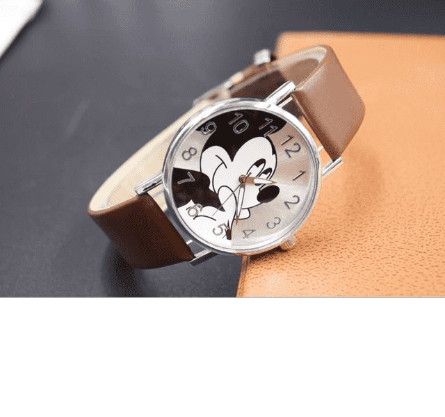 Leather Band Cute Cartoon Quartz Children’s Watch Children's Watches Li You 's Store Coffee