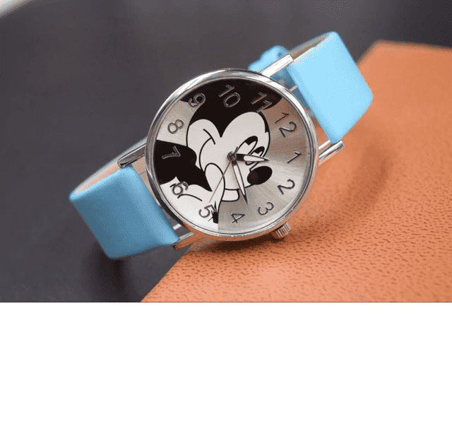 Leather Band Cute Cartoon Quartz Children’s Watch Children's Watches Li You 's Store Sky Blue