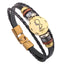 Leather Handmade Bracelet with Zodiac Sign Design Wrap Bracelets Lisa Trendy Styles Store