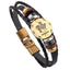 Leather Handmade Bracelet with Zodiac Sign Design Wrap Bracelets Lisa Trendy Styles Store Aquarius