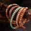 Leather Handmade Natural Stone Bead Bracelet Wrap Bracelets YGLINE Store