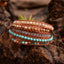 Leather Handmade Natural Stone Bead Bracelet Wrap Bracelets YGLINE Store