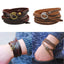 Leather Minimalist Multilayer Bracelet for Men Wrap Bracelets JOCESTYLE wearing jewerly Store
