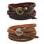 Leather Minimalist Multilayer Bracelet for Men Wrap Bracelets JOCESTYLE wearing jewerly Store