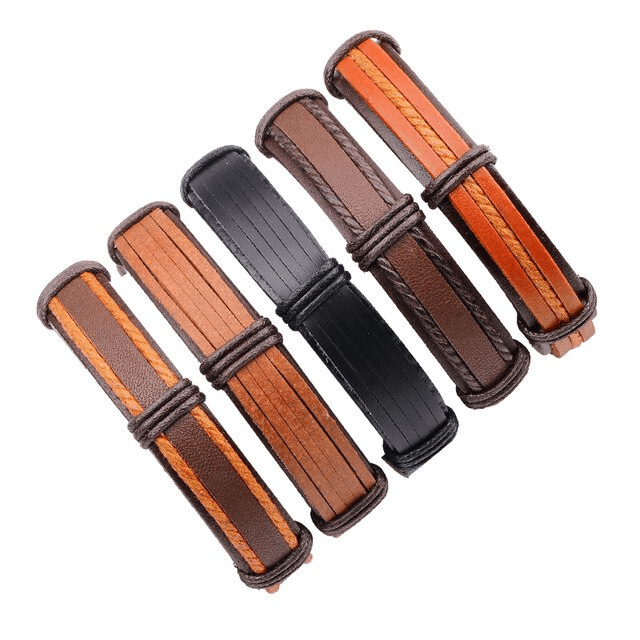 Leather Multilayer Braid Weaving Bracelet Sets Wrap Bracelets Lisa Trendy Styles Store 5pcs8