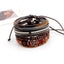 Leather Rope Bracelet with Wood Beads Wrap Bracelets Design Zone Store