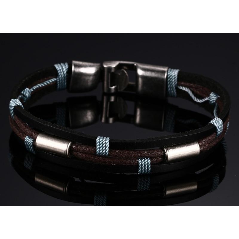 Leather Rope Chain Bracelets for Men Wrap Bracelets XUANPAI Official Store