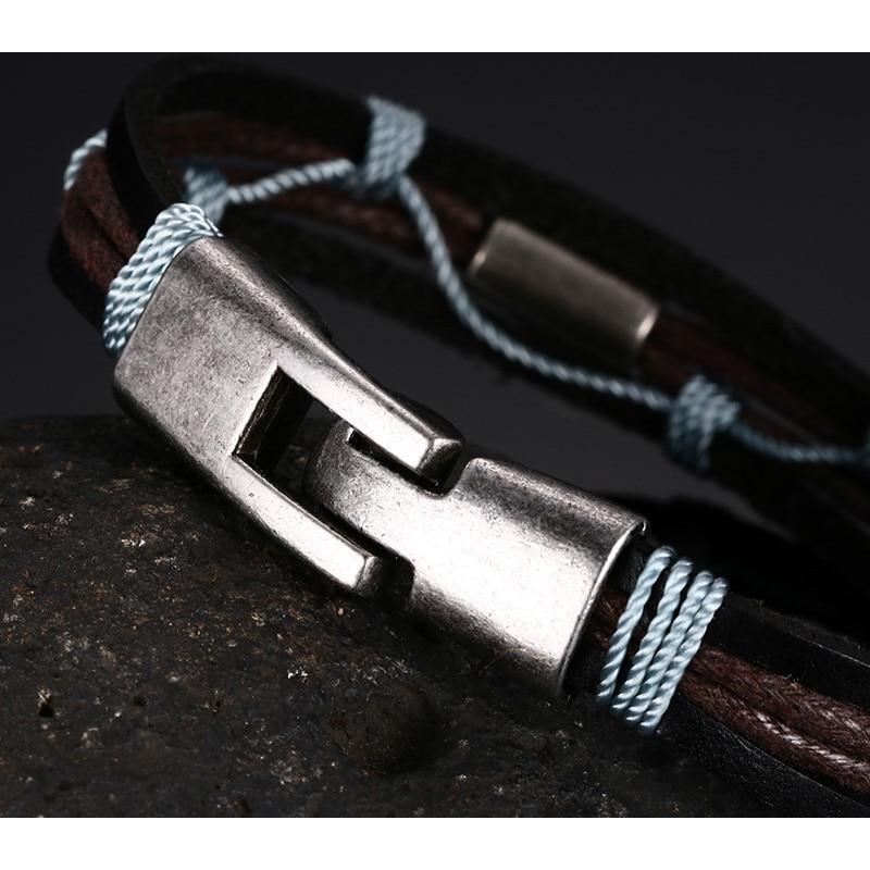 Leather Rope Chain Bracelets for Men Wrap Bracelets XUANPAI Official Store