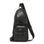 Leather Sling Chest Crossbody Bags Crossbody Bags jeep buluo Official Store Black China