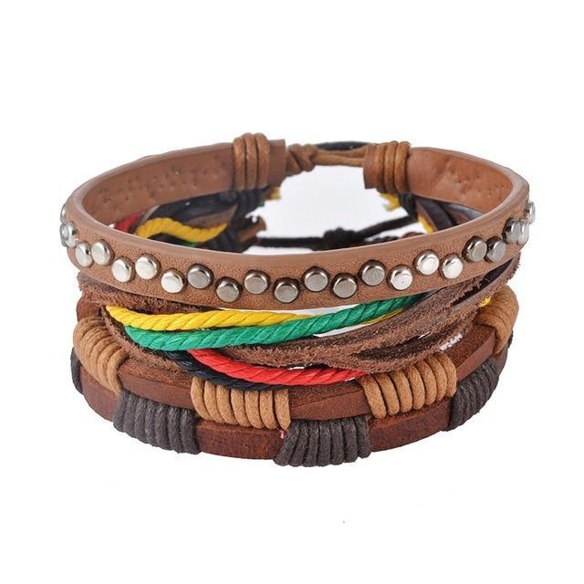 Leather Vintage Punk Bracelet Wrap Bracelets Design Zone Store UP08123