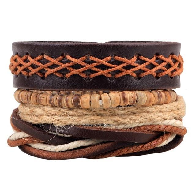 Leather Vintage Punk Bracelet Wrap Bracelets Design Zone Store UP14528