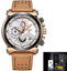 Leather Waterproof Automatic Date Quartz Watch For Men Quartz Watches LIGE-02 Store