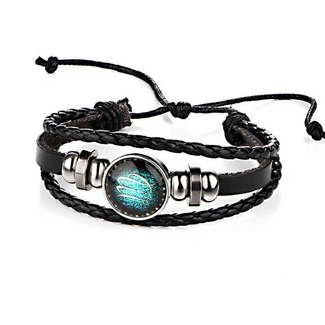 Leather Zodiac Sign Bracelet Strand Bracelets bigtreeonline Store Virgo