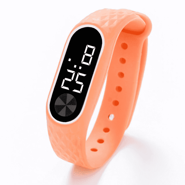 LED Display Electronic Sports Bracelet Children’s Watch Children's Watches Trendy Watches Store Orange White