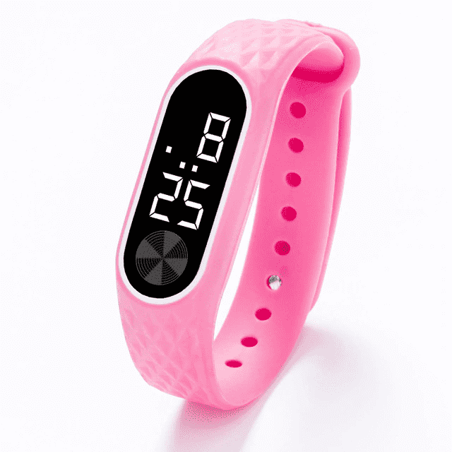 LED Display Electronic Sports Bracelet Children’s Watch Children's Watches Trendy Watches Store Pink White
