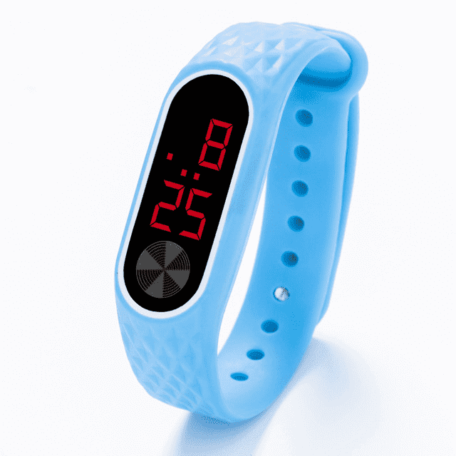 LED Display Electronic Sports Bracelet Children’s Watch Children's Watches Trendy Watches Store Sky Blue Red
