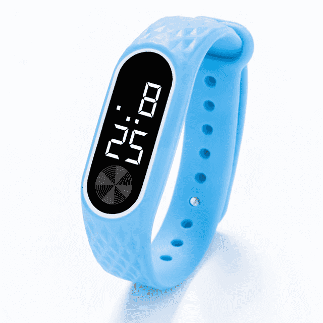 LED Display Electronic Sports Bracelet Children’s Watch Children's Watches Trendy Watches Store Sky Blue White
