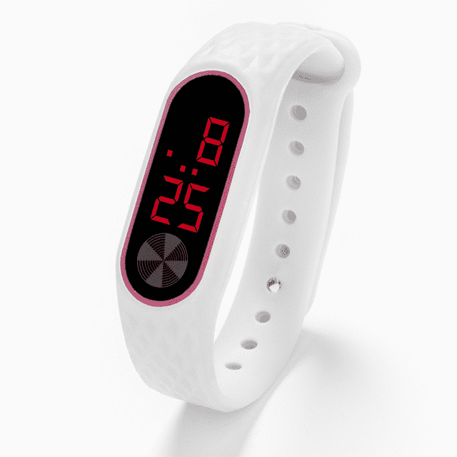 LED Display Electronic Sports Bracelet Children’s Watch Children's Watches Trendy Watches Store White Red
