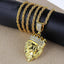 Lion Crown Crystal Long Necklace Pendant Necklaces subeads Store