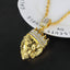 Lion Crown Crystal Long Necklace Pendant Necklaces subeads Store