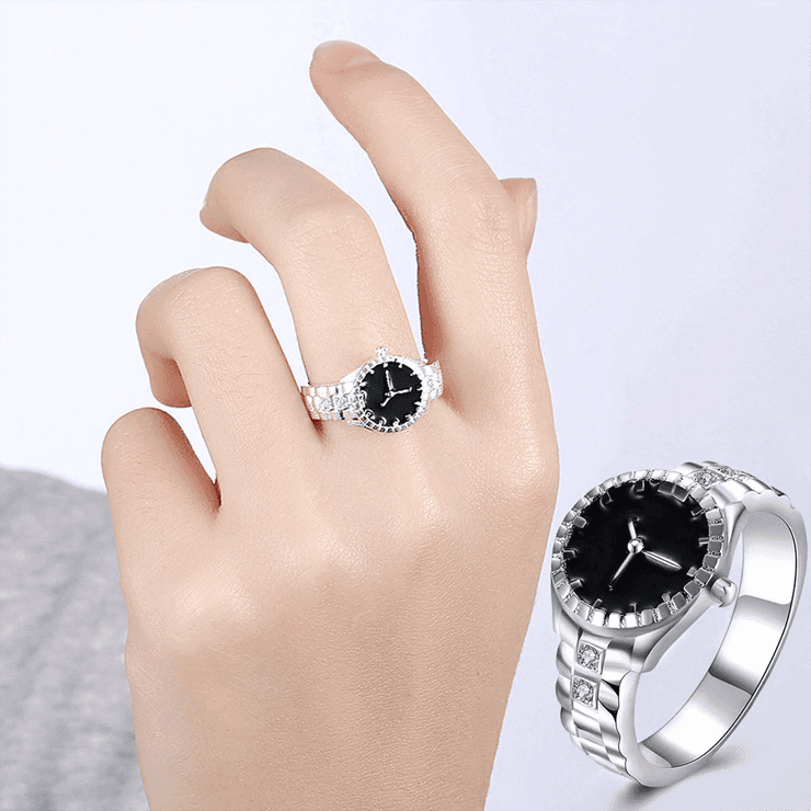 Lovers Creative Steel Finger Ring Quartz Watch with Diamond Dial Lover's Watches Shenzhen Sunshine Wholesale Co.,Ltd