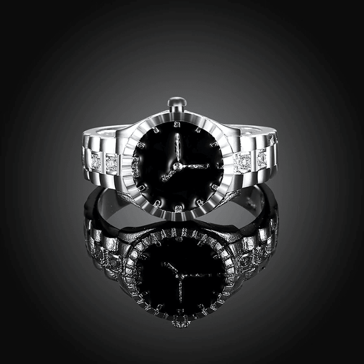 Lovers Creative Steel Finger Ring Quartz Watch with Diamond Dial Lover's Watches Shenzhen Sunshine Wholesale Co.,Ltd