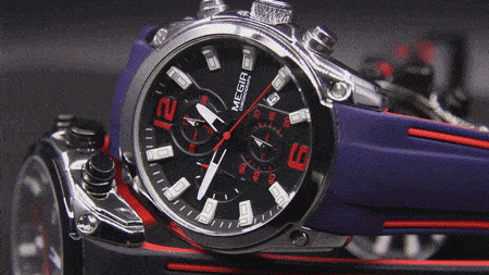 Luminous Hands Silicone Rubber Strap Quartz Watch For Men Quartz Watches Megir Watches Store