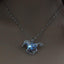 Luminous Hollow Horse Necklace Pendant Necklaces The home of beautiful ornaments Blue