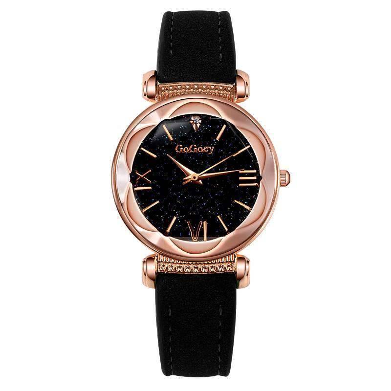 Luxury Fashion Starry Sky Diamond Dress Watch For Women Women's Watches Men's Women's Wrist watches Store black