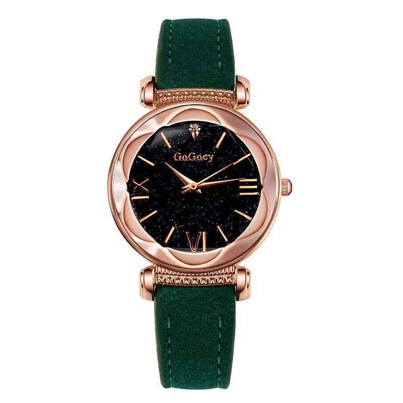Luxury Fashion Starry Sky Diamond Dress Watch For Women Women's Watches Men's Women's Wrist watches Store Green