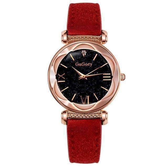 Luxury Fashion Starry Sky Diamond Dress Watch For Women Women's Watches Men's Women's Wrist watches Store red
