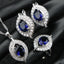 Luxury Stone Jewelry Sets Bridal Jewelry Sets Cop-rose Store Blue 9
