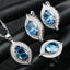 Luxury Stone Jewelry Sets Bridal Jewelry Sets Cop-rose Store Sky Blue 9