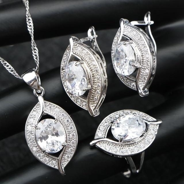 Luxury Stone Jewelry Sets Bridal Jewelry Sets Cop-rose Store White 9