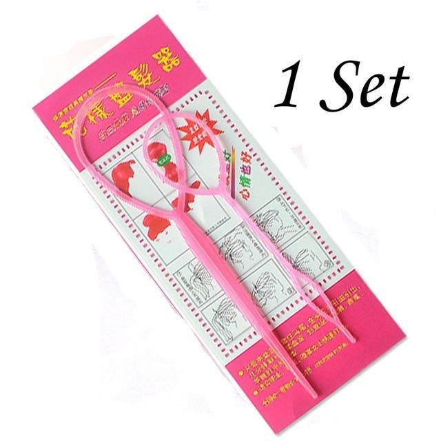 Magic Plastic Ponytail Hair Loop Styling Tool Braiders Old Street Salon Store Pink 1 set