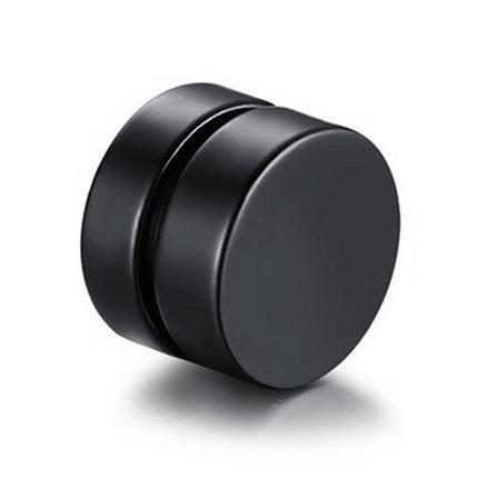 Magnetic Fake Earrings for Men Stud Earrings YXYSM Store Black 6mm
