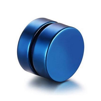 Magnetic Fake Earrings for Men Stud Earrings YXYSM Store Blue 6mm