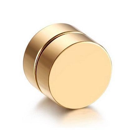 Magnetic Fake Earrings for Men Stud Earrings YXYSM Store Gold 6mm